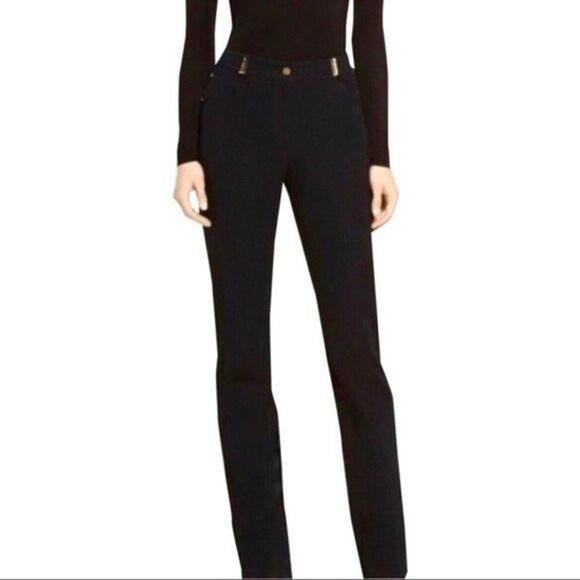 ST. JOHN SPORT by Marie Claire Women’s Navy High Rise Straight Leg Pant Size 8 - Picture 2 of 15